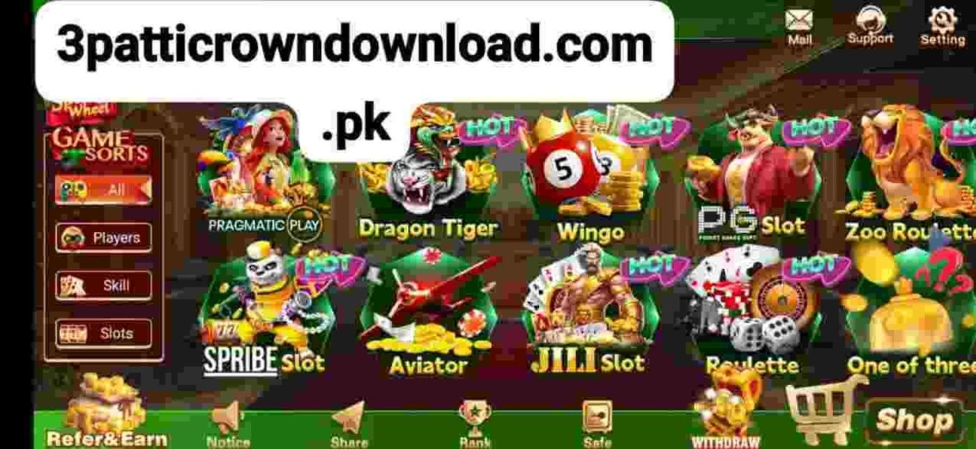 Game lobby image provided for 3patti Crown information